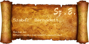 Szabó Bernadett névjegykártya