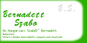 bernadett szabo business card